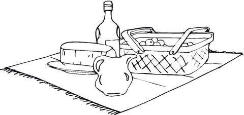 Picnic  From Picnic Coloring Page